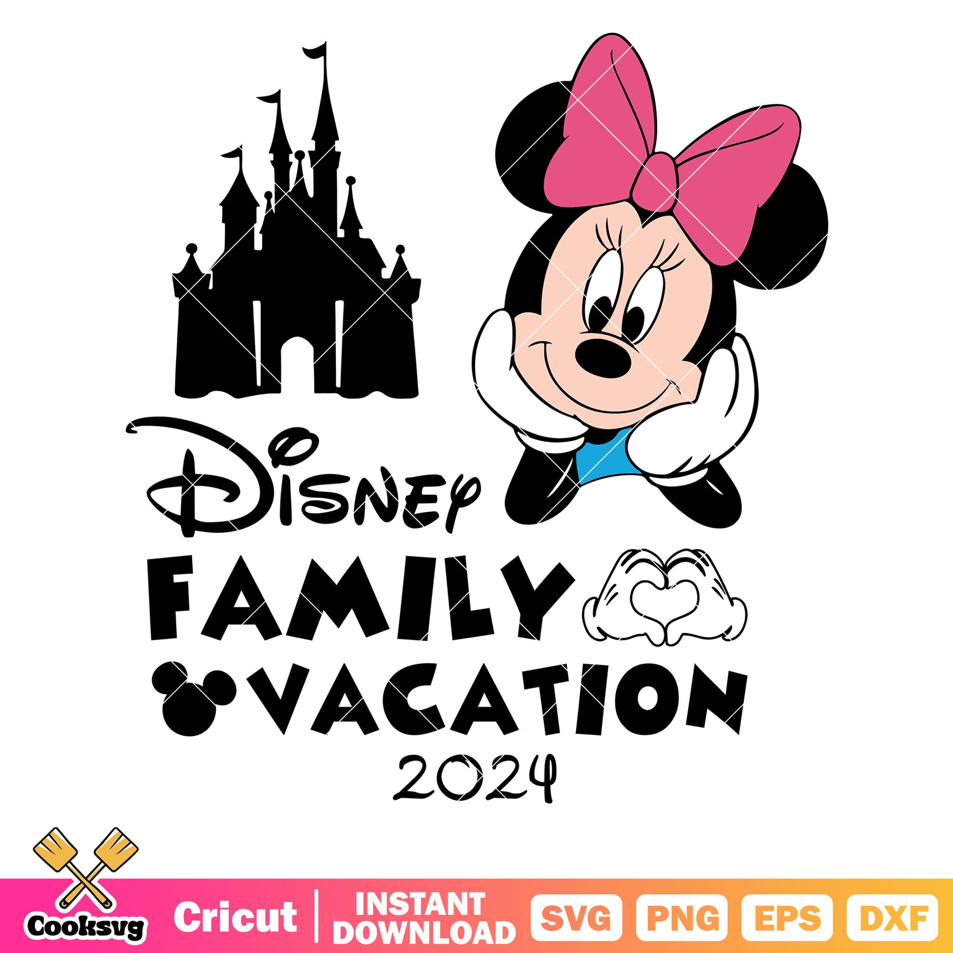 Disney family vacation minnie castle svg, disney family vacation svg