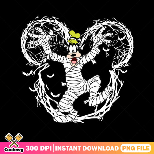 Disney goofy design file png, goofy mummy png, halloween ideas png