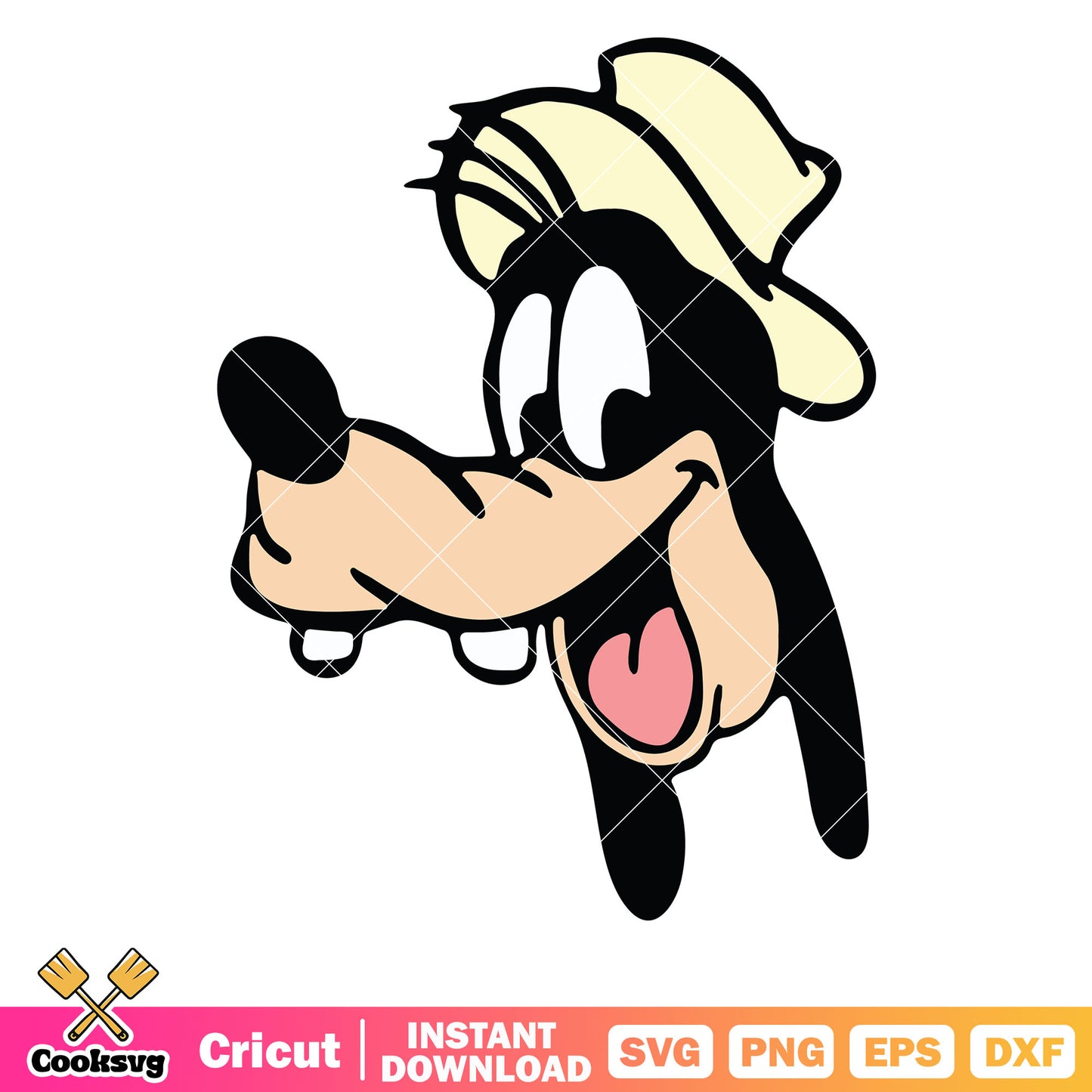 Disney goofy dog head svg, disney goofy dog svg, goofy head svg