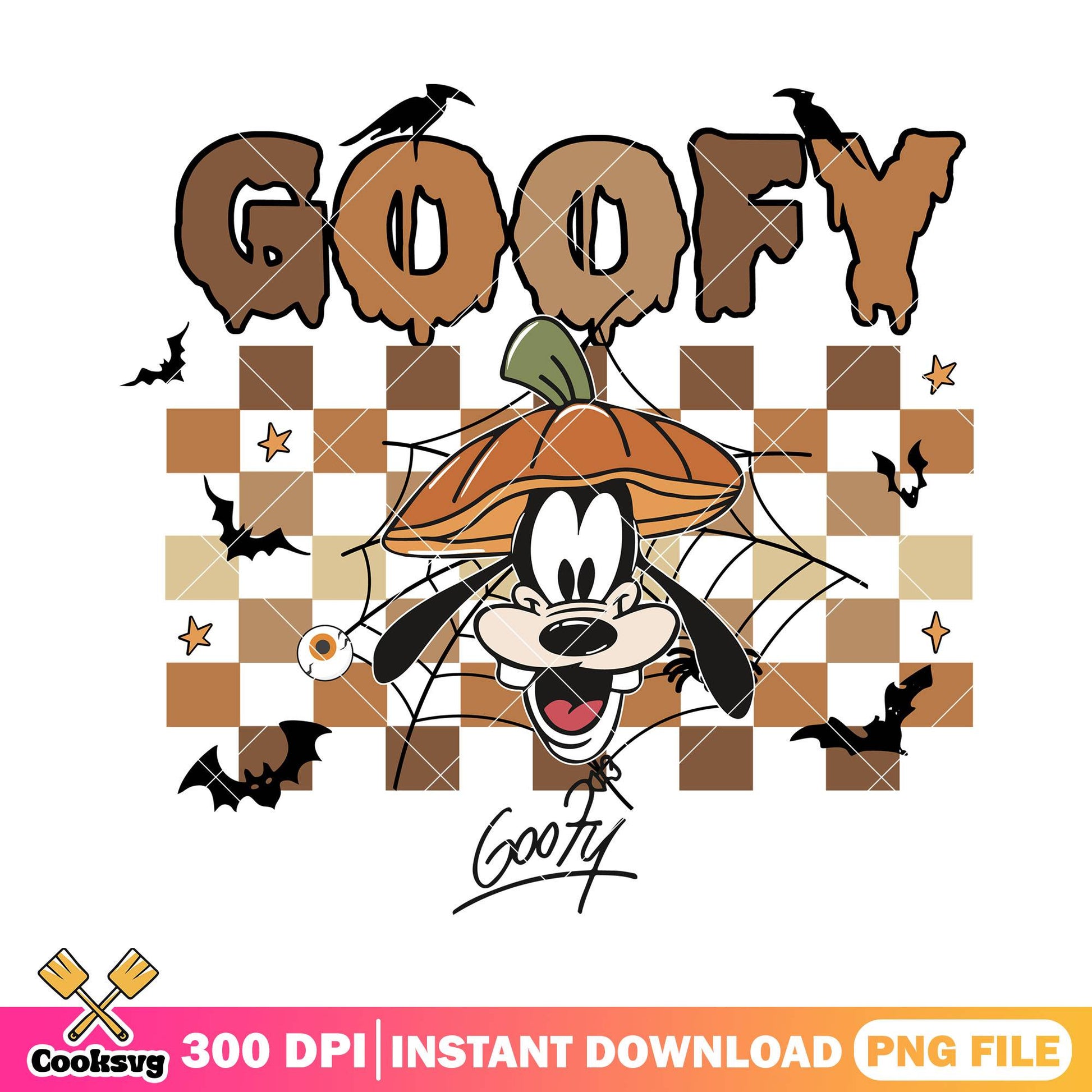 Disney goofy pumpkin png, halloween goofy png, disney land png