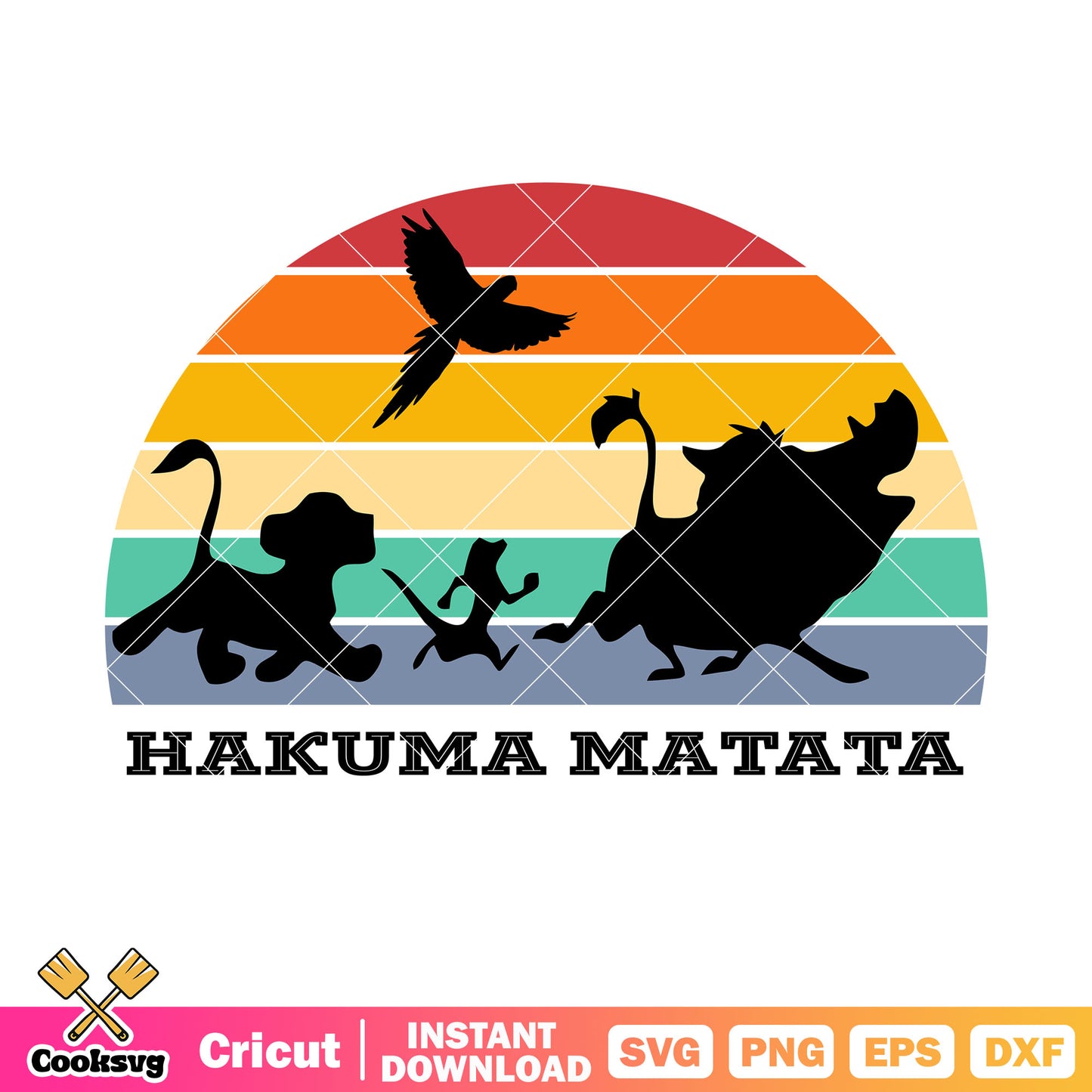 Disney hakuma matata silhouette svg, hakuma matata svg, disney lion king svg