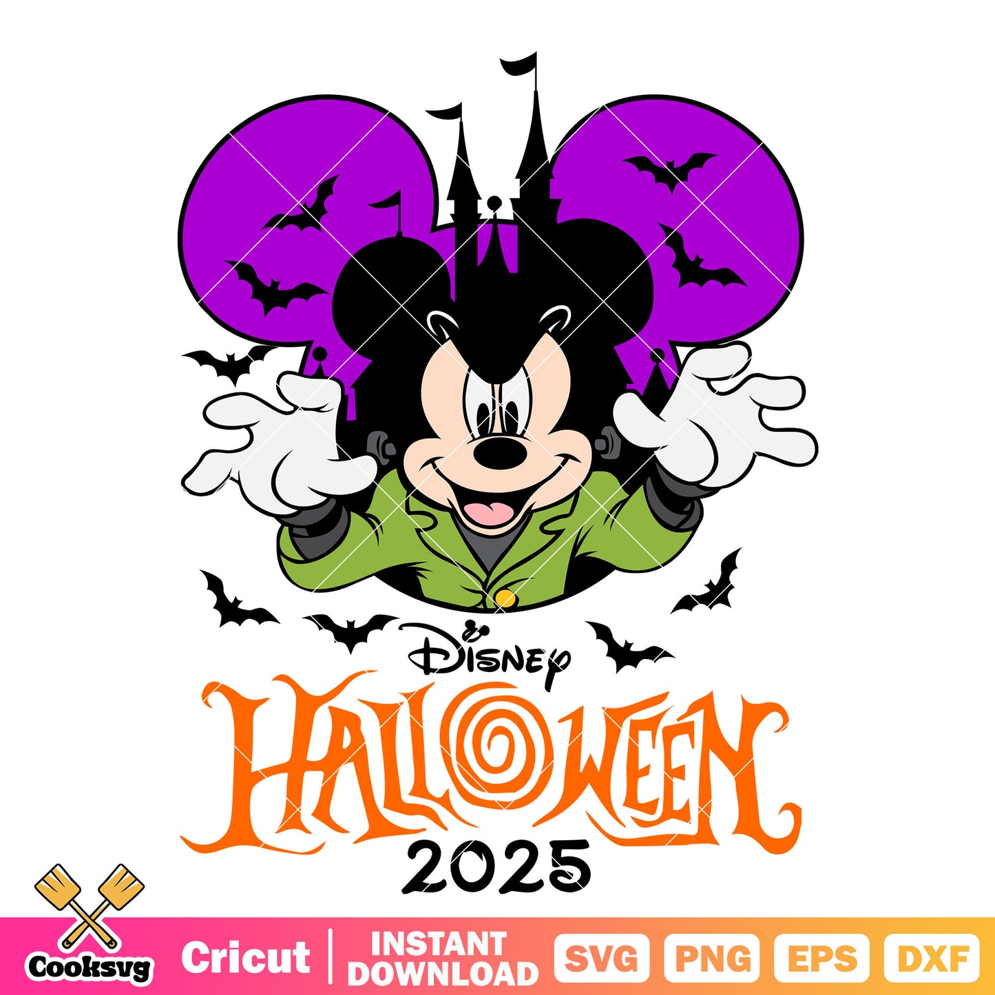 Disney halloween 2025 mickey svg, halloween mickey ears​ svg