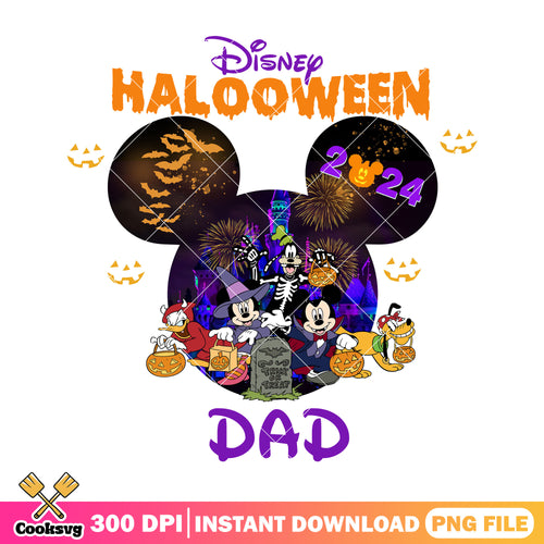 Disney halloween dad mickey and friends png, disney characters png