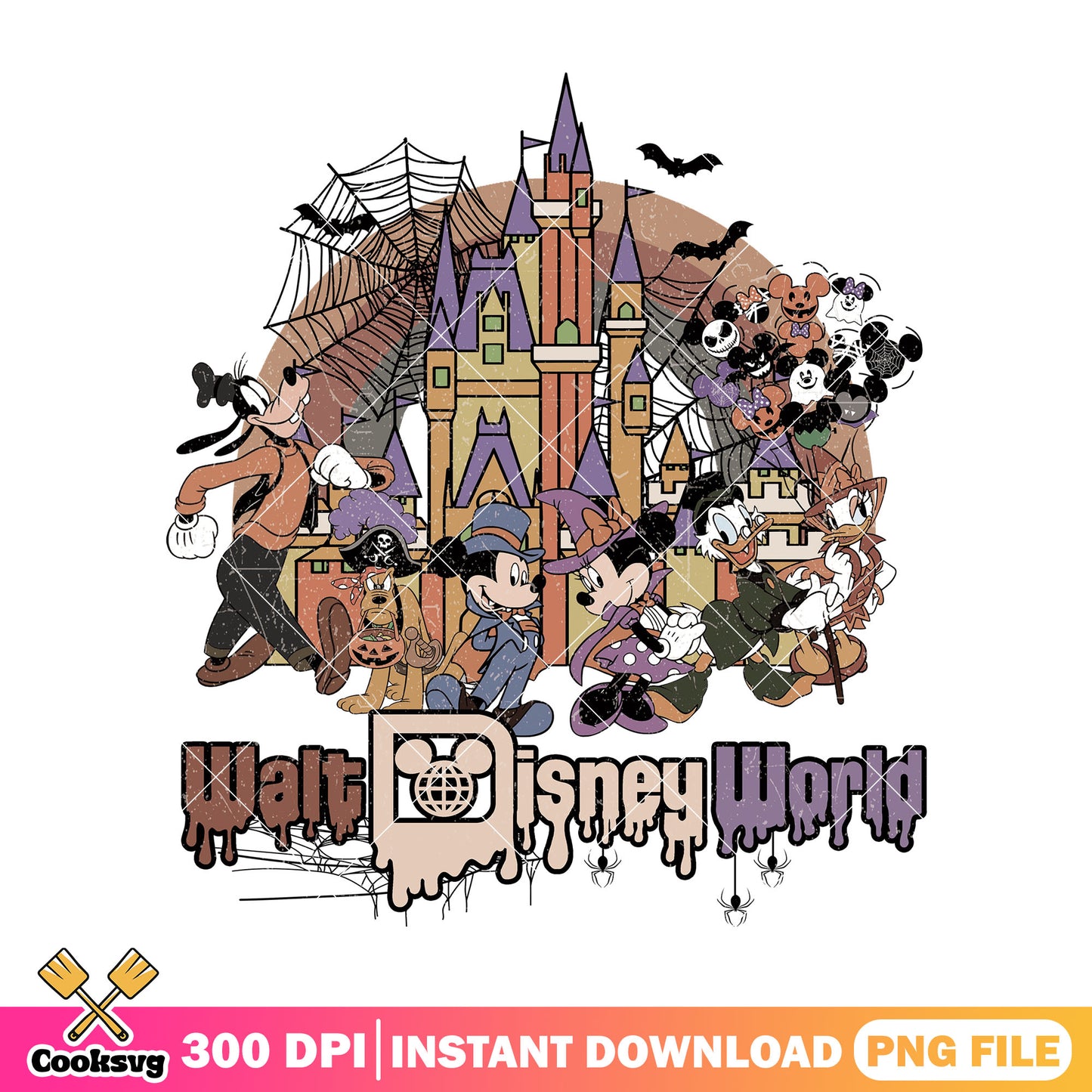 Disney haunted caslte png, diney castle png, halloween spirit png