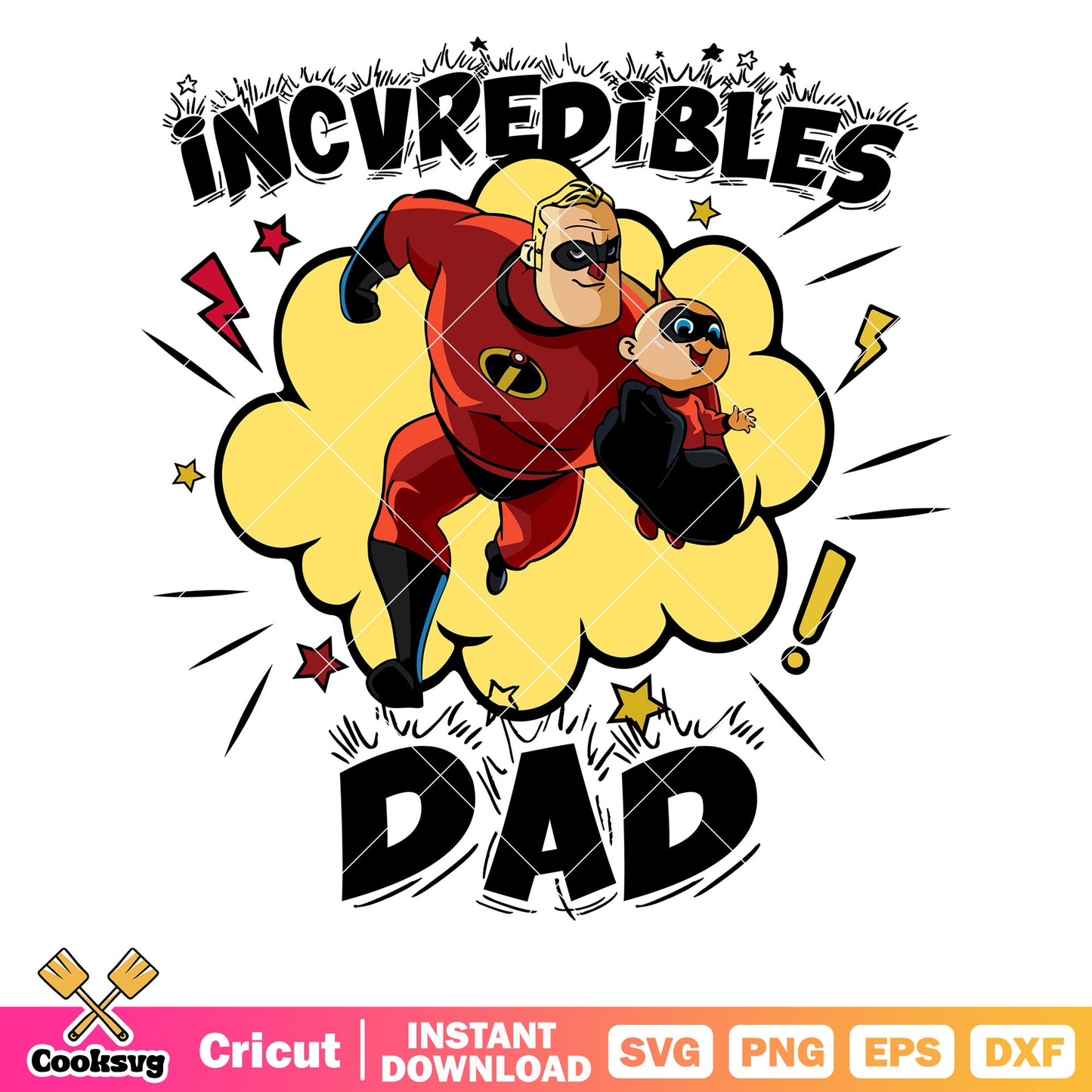 Disney incredibles dad svg design, the incredibles​ svg, disney dad svg