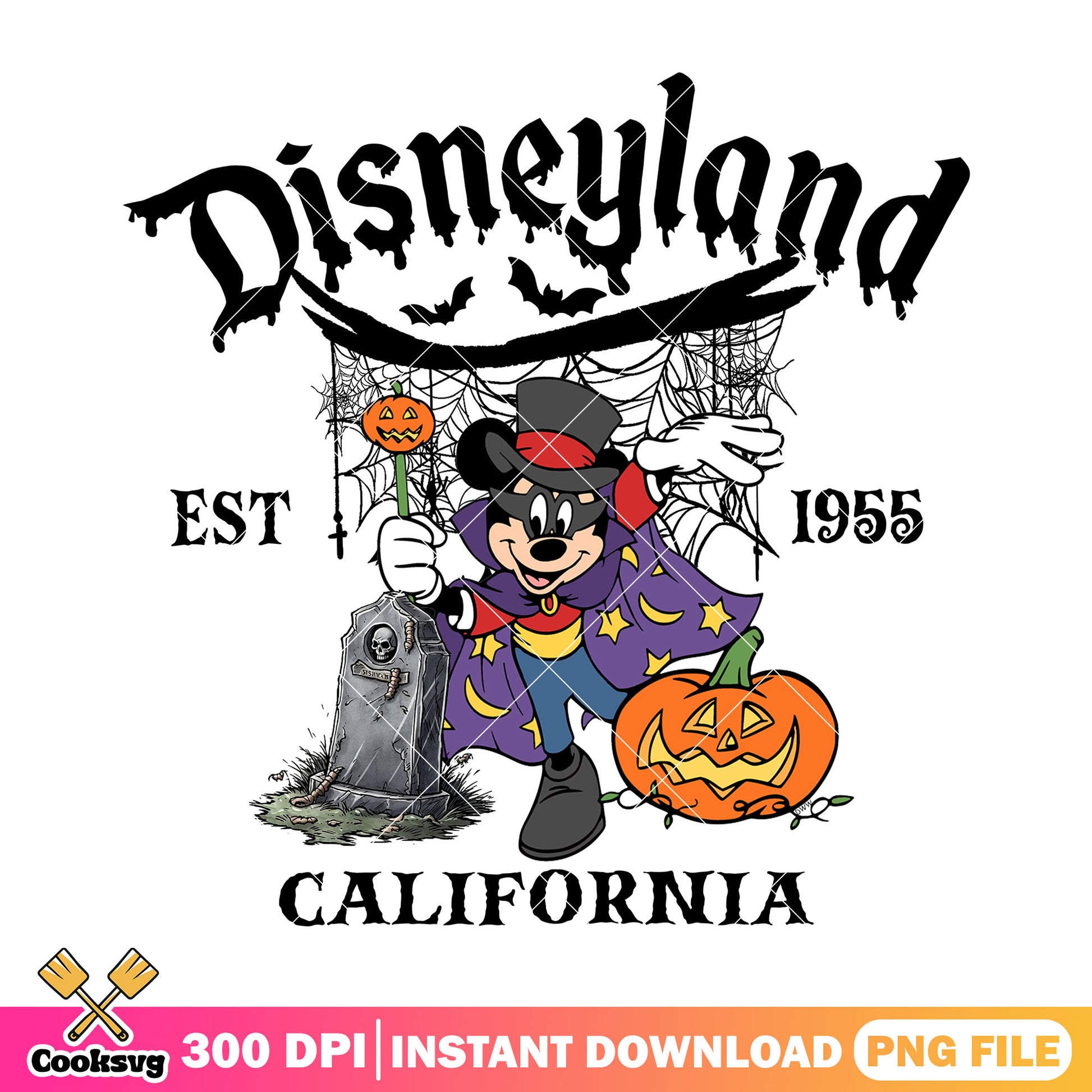 Disneyland 1955 design png, disney mickey png, happy halloween png