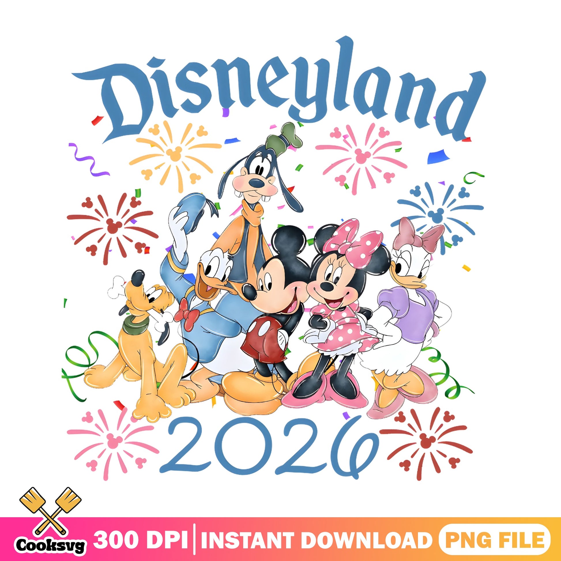 Disneyland 2026 Mickey And Friends PNG, Disney Trip PNG, Family Vacation PNG