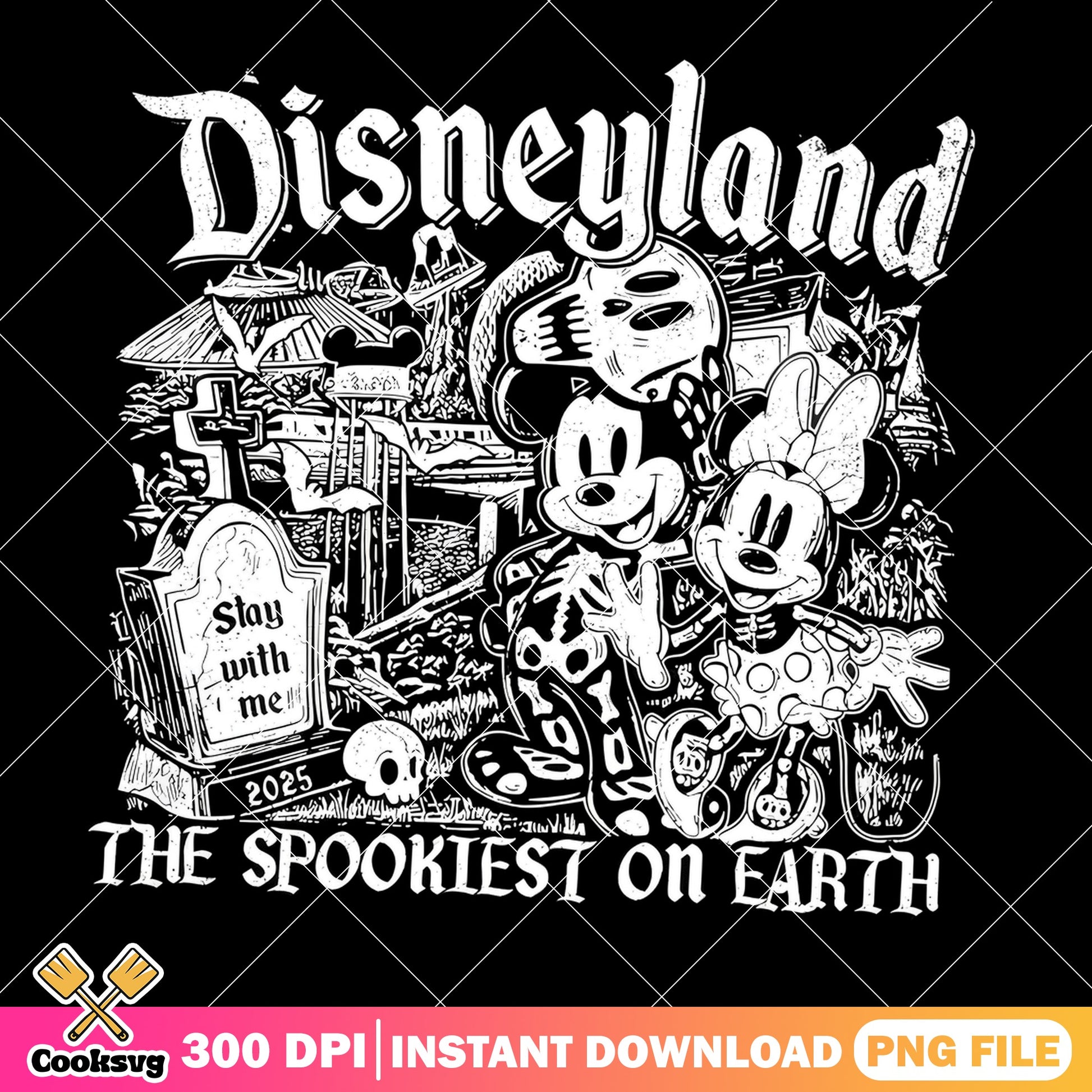 Disneyland Halloween Spookiest On Earth PNG, Mickey PNG, Halloween PNG