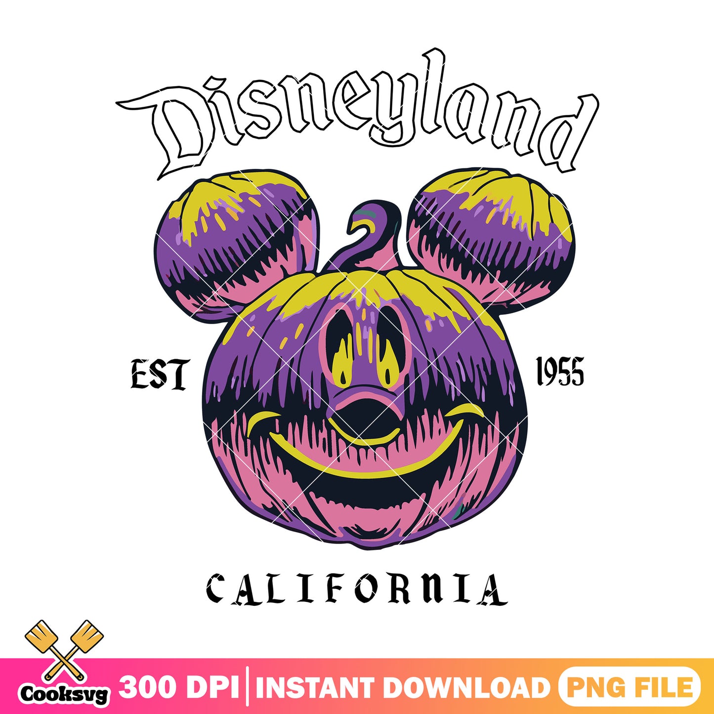 Disneyland california design png, halloween day png, mickey head png