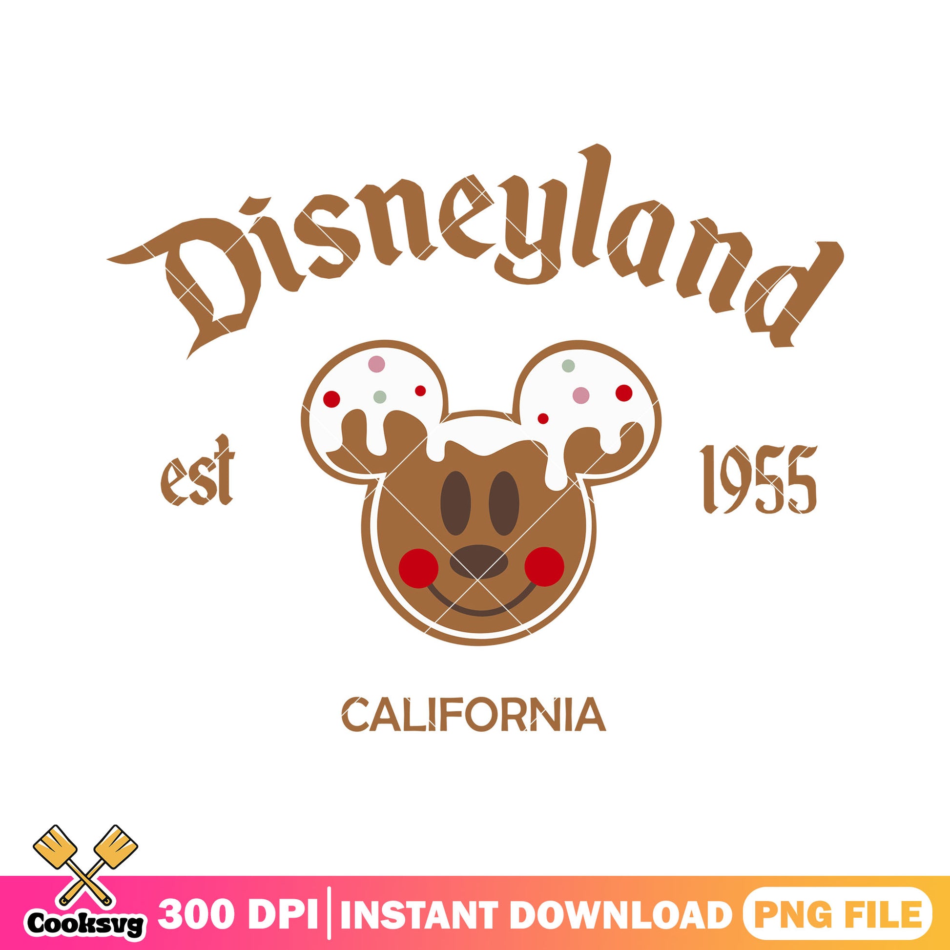 Mickey gingerbread head est 1955 png