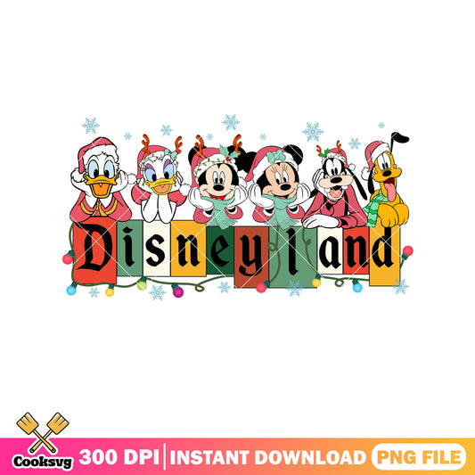 Disneyland mickey friends christmas png