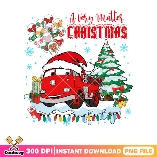 Disney mcqueen a very matter christmas png