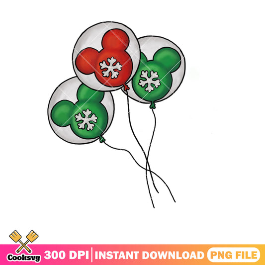 Disney mickey christmas head ballon png