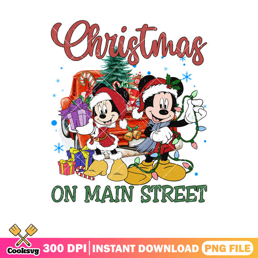 Disney mickey christmas on main street png
