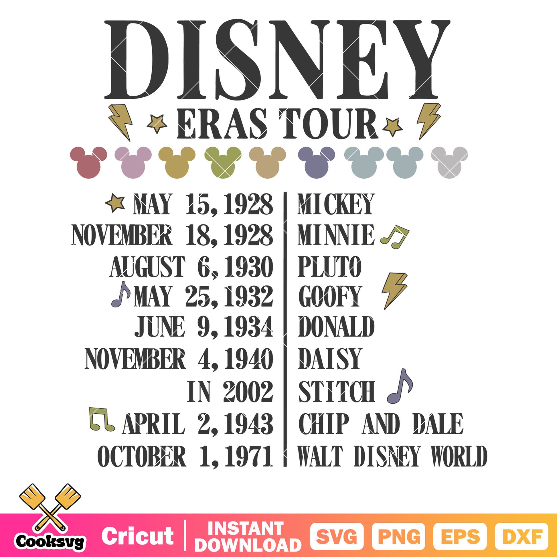 Disney mickey eras tour svg, eras disney plus​ svg, eras tour disney​ svg