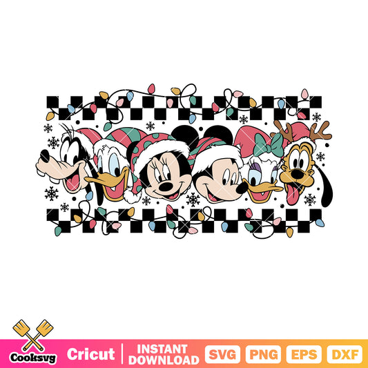 Disney mickey friends head christmas svg