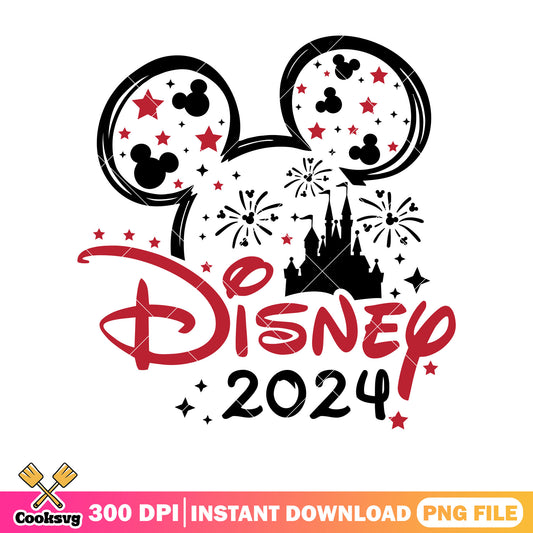 Disney mickey head christmas 2024 png