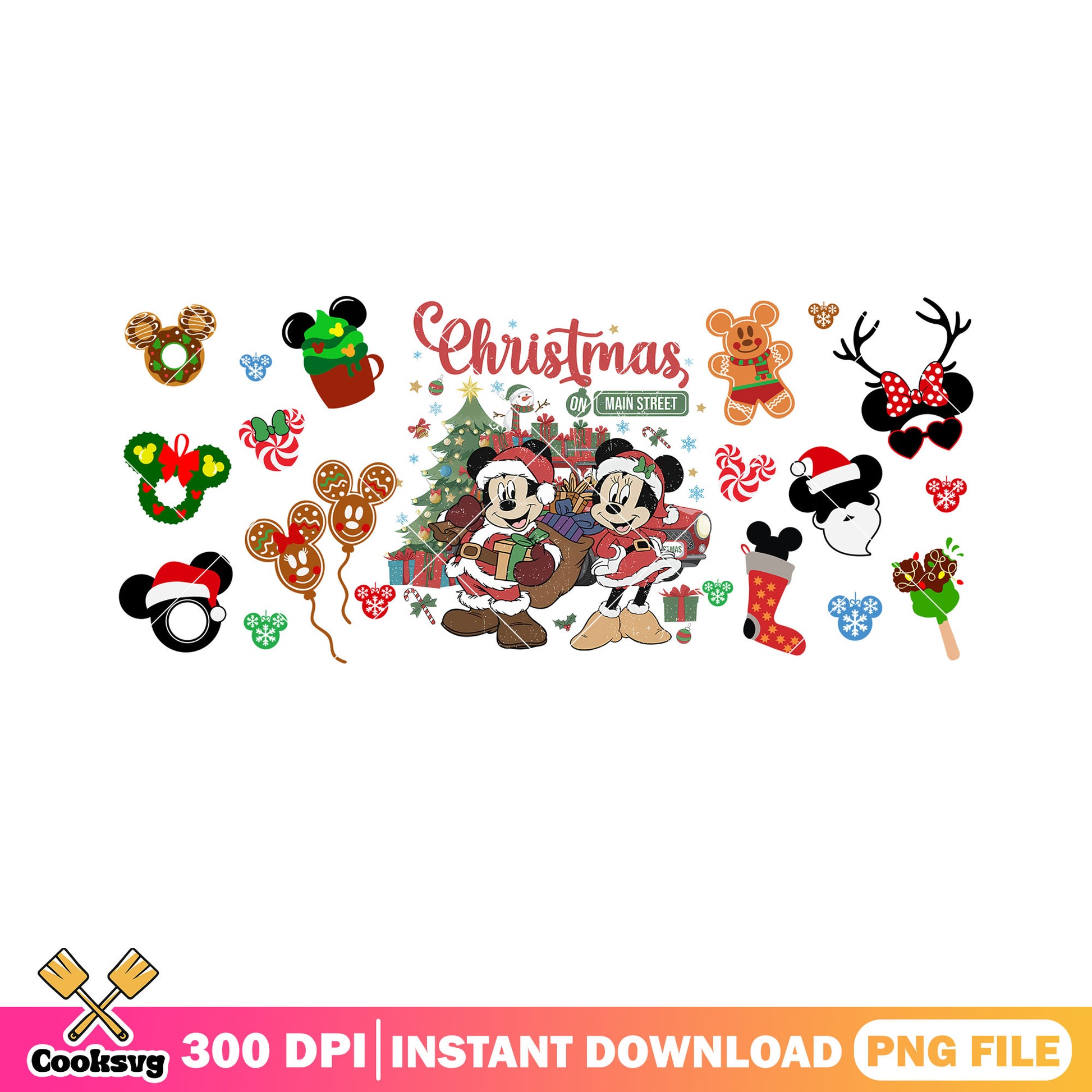 Disney mickey minnie xmas png, christmas gifts png, christmas vibes png