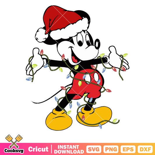 Disney mickey mouse christmas hat svg
