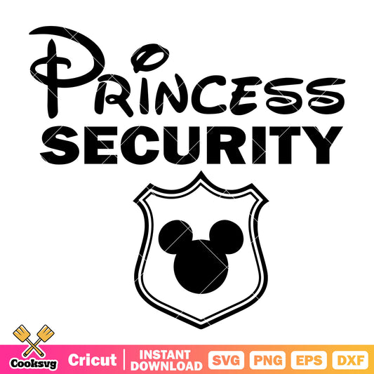 Disney mickey princess security svg, princess security​ svg