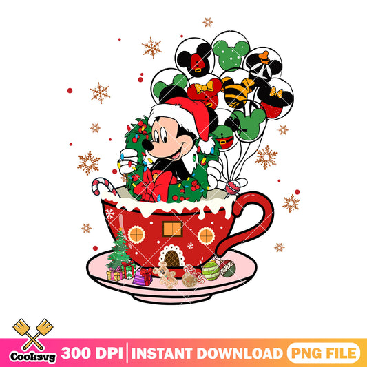 Disney mickey santa png, mickey mouse png, hot chocolate png