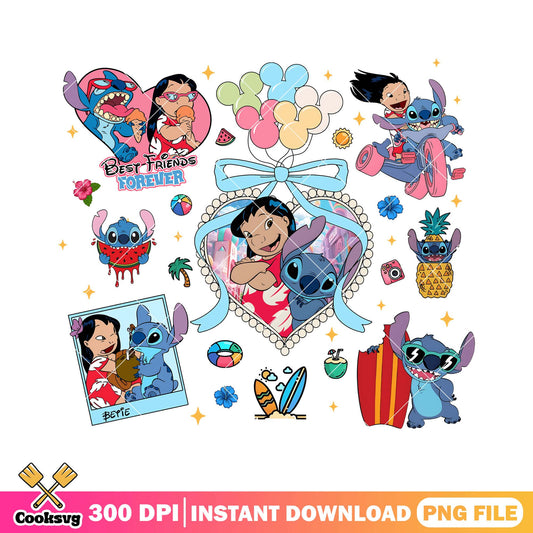 Disney mirror stitch friends png, stitch mirror png, stitch friends png