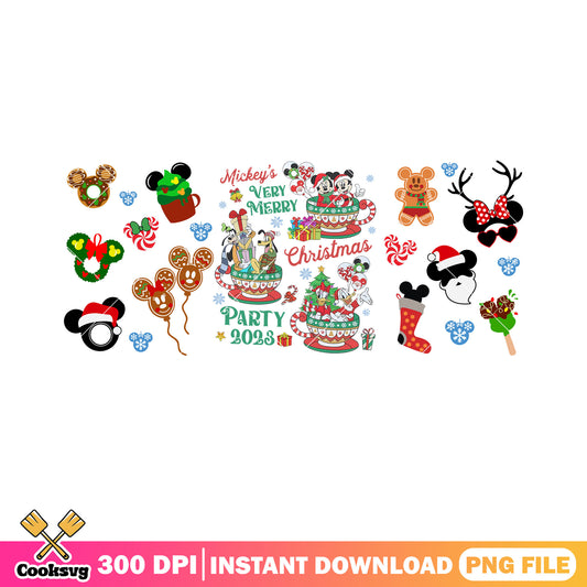 Disney mouse christmas 2023 png, mickey mouse png, disney christmas png