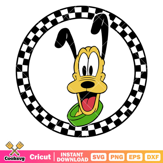 Disney pluto dog circle svg, disney pluto svg, pluto dog svg