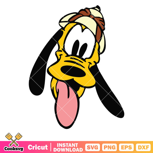 Disney pluto dog head svg, disney pluto svg, pluto dog svg