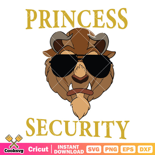 Disney prince beast princess security svg, princess security svg​