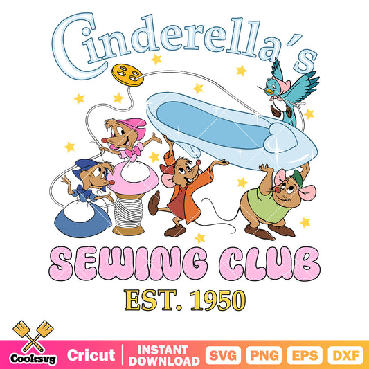 Disney princess cinderella sewing club svg, disney princess cinderella dress​ svg