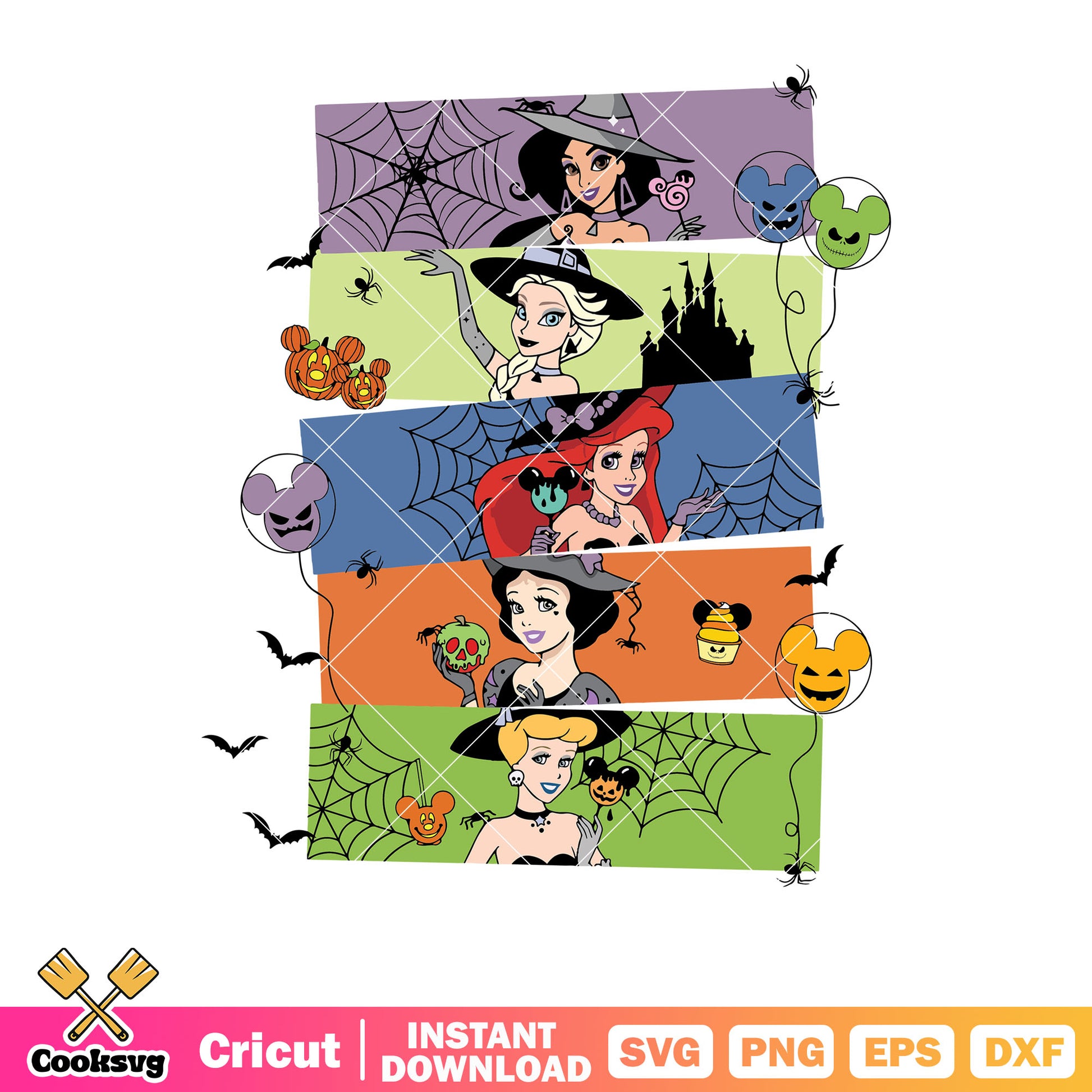 Disney princess halloween outfit svg