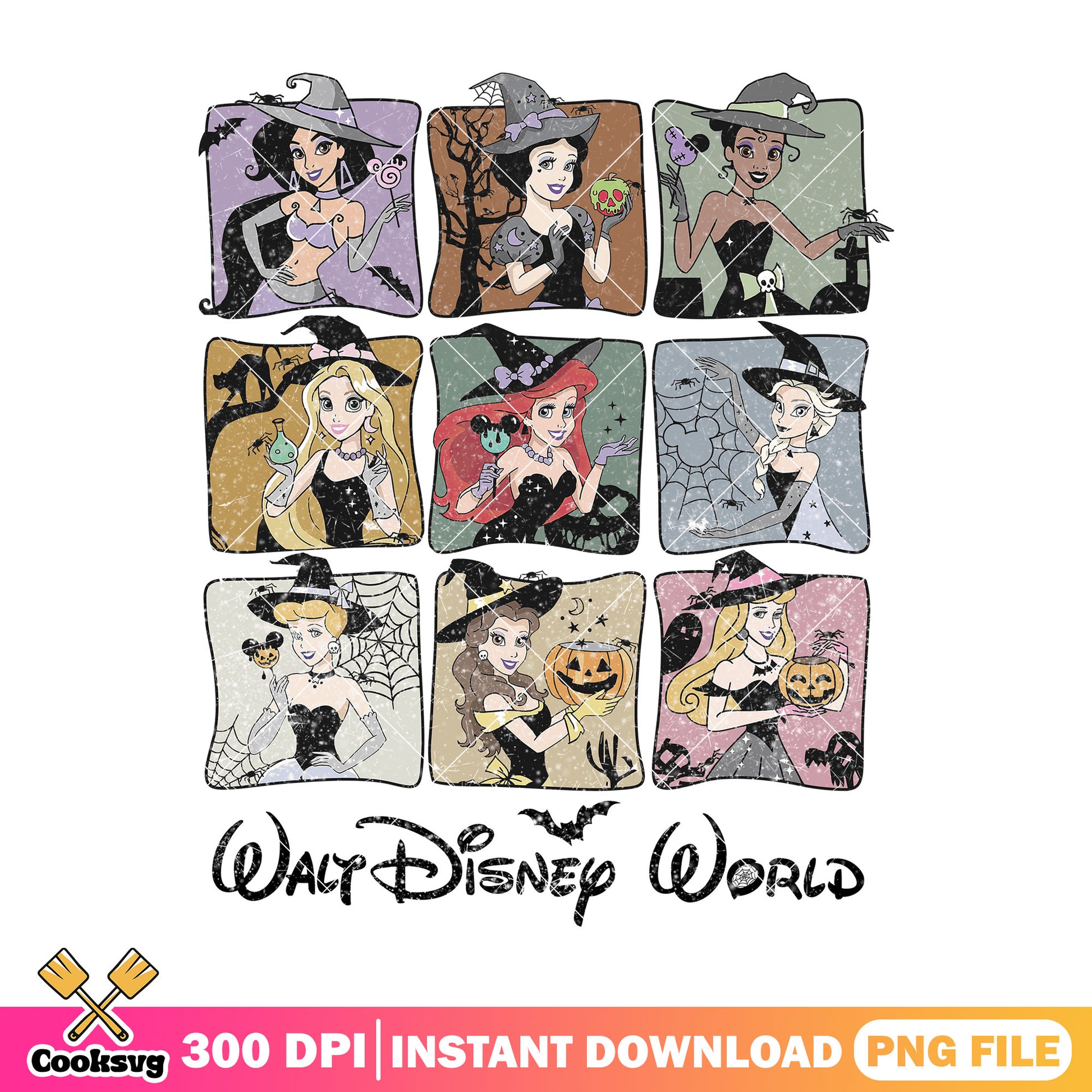 Disney princess halloween png, scary princess png, horror disney png