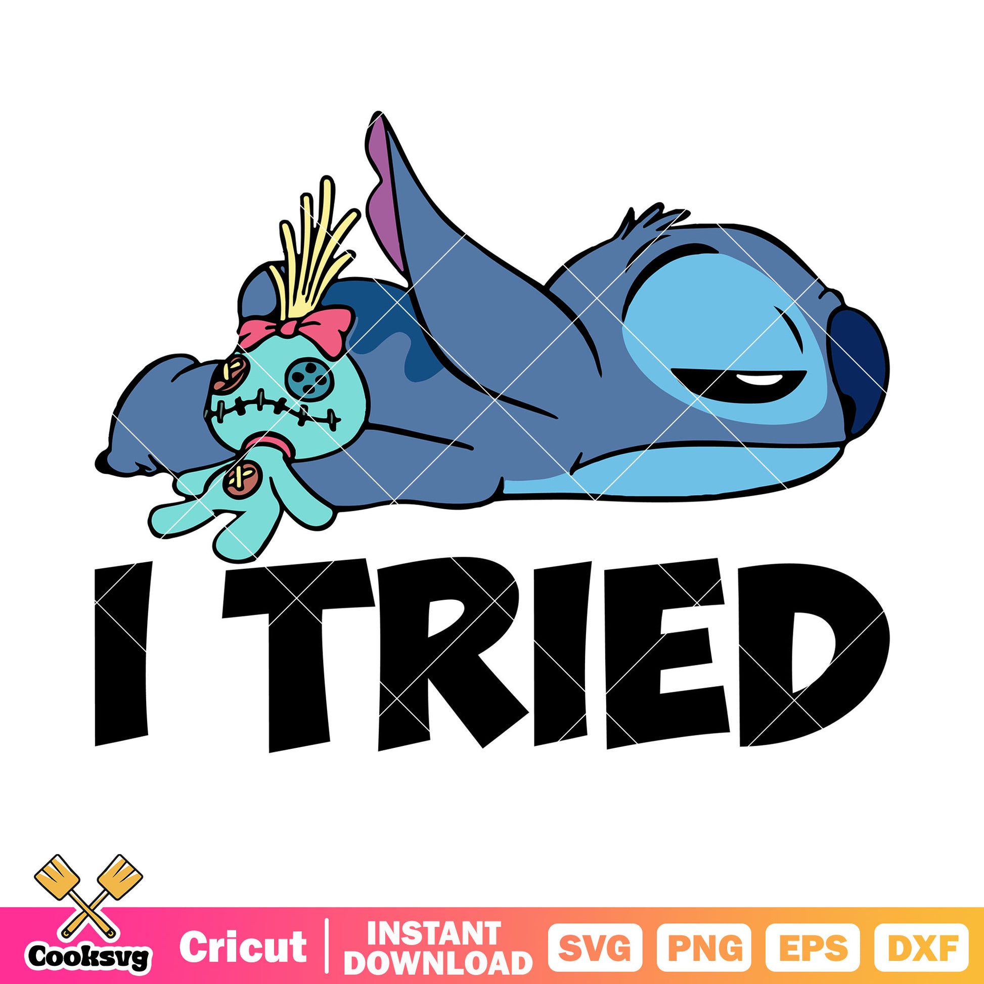 Disney stitch I tried white svg, disney stitch svg, stitch and lilo svg