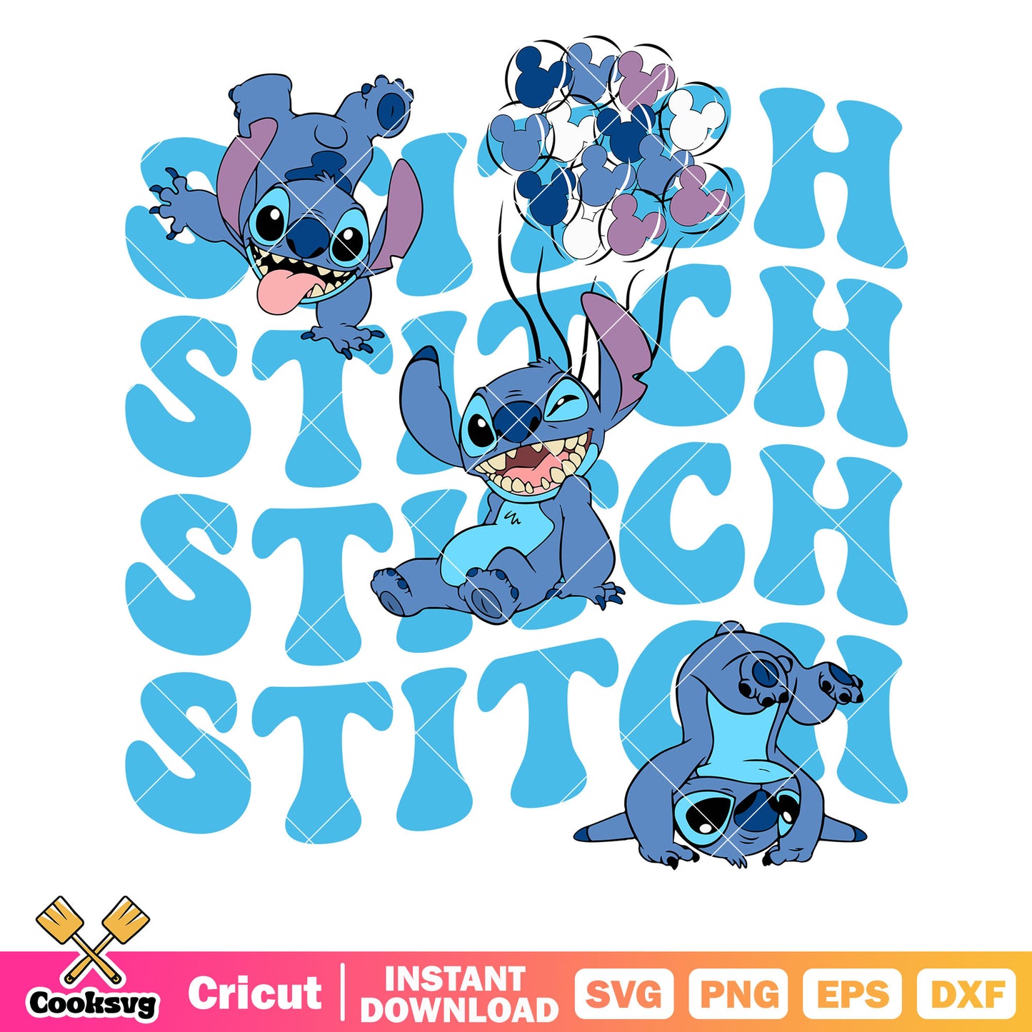 Disney stitch funny svg design, disney stitch svg, mickey head svg