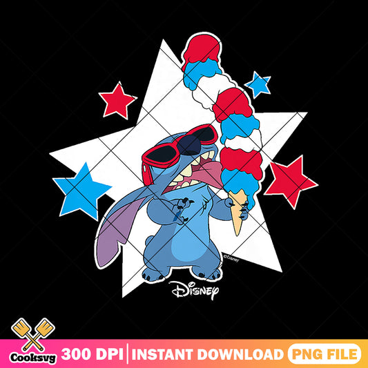 Disney stitch ice cream star png, stitch ice cream png, stitch disney png