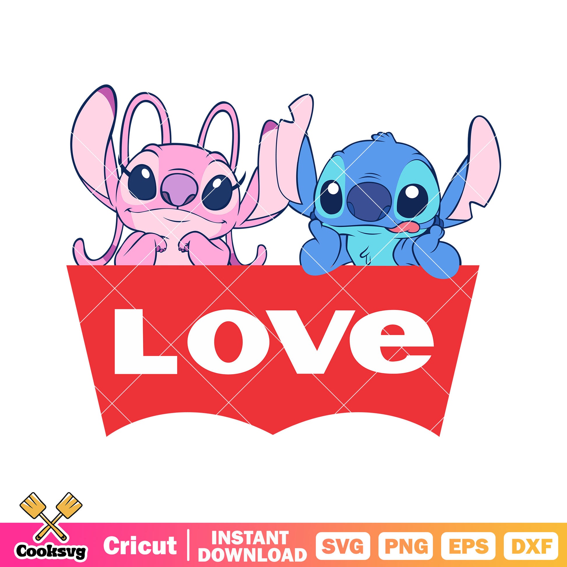 Disney stitch valentine love angel svg, stitch valentine svg, valentine day svg