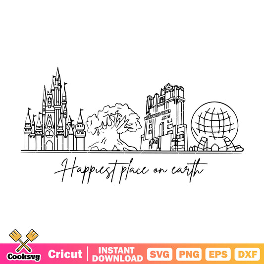 Disney the happiest place on earth svg, happiest place on earth​ svg