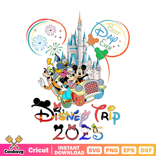 Disney trip 2025 with mickey mouse friends png, disney trip png