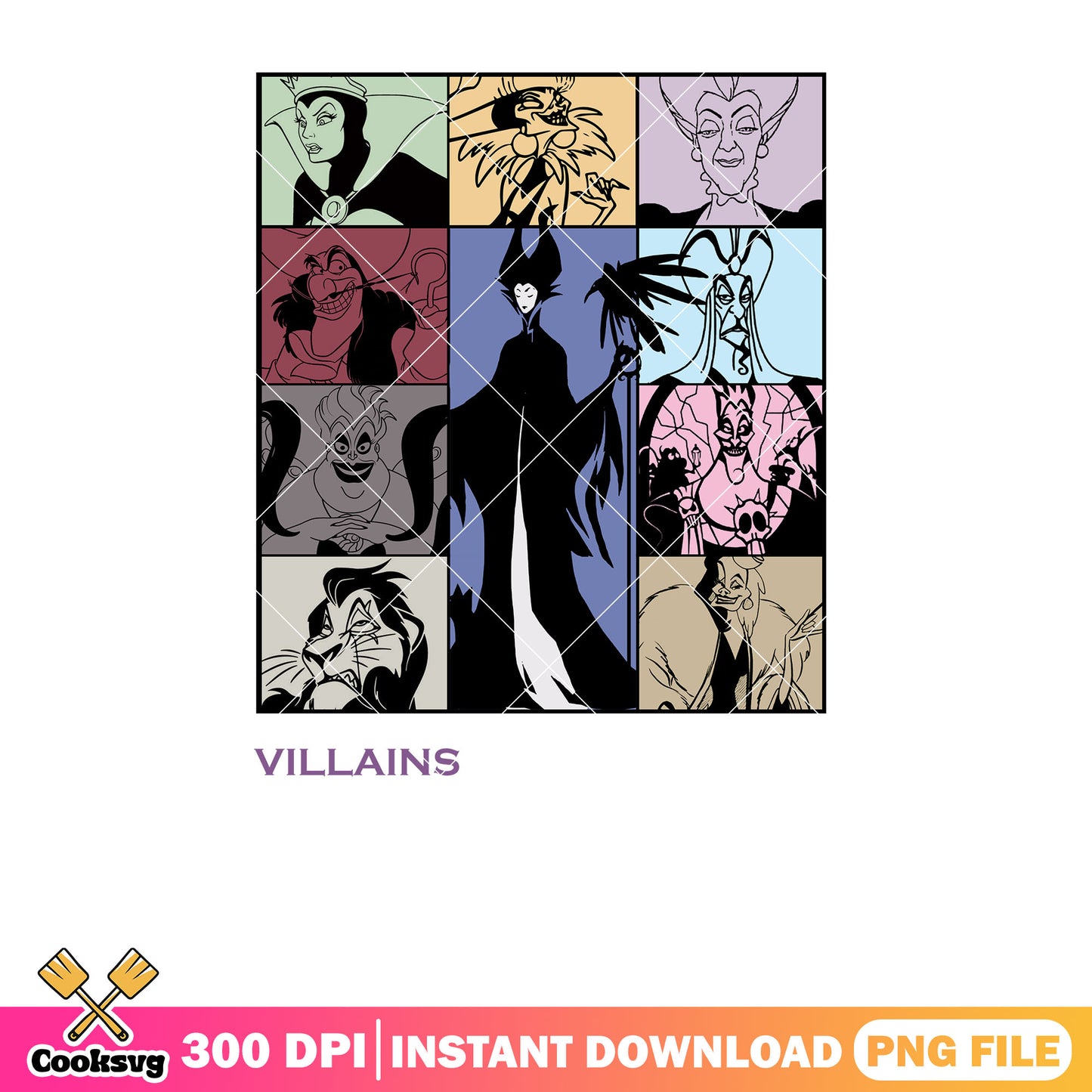 Disney villains dark power png, disney villains png, horror disney png