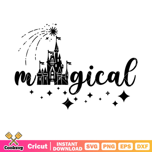 Disney world castle magical svg, disney magical svg, disney castle svg