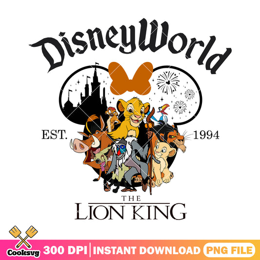 Disneyworld lion king minnie png, lion king png, disney world png