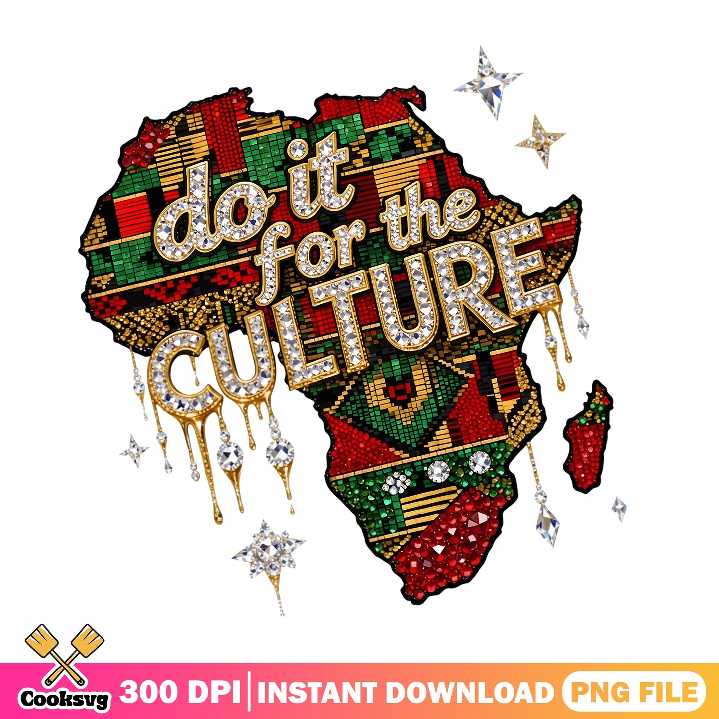 Do It For The Culture PNG, Black History Africa Map, Juneteenth PNG