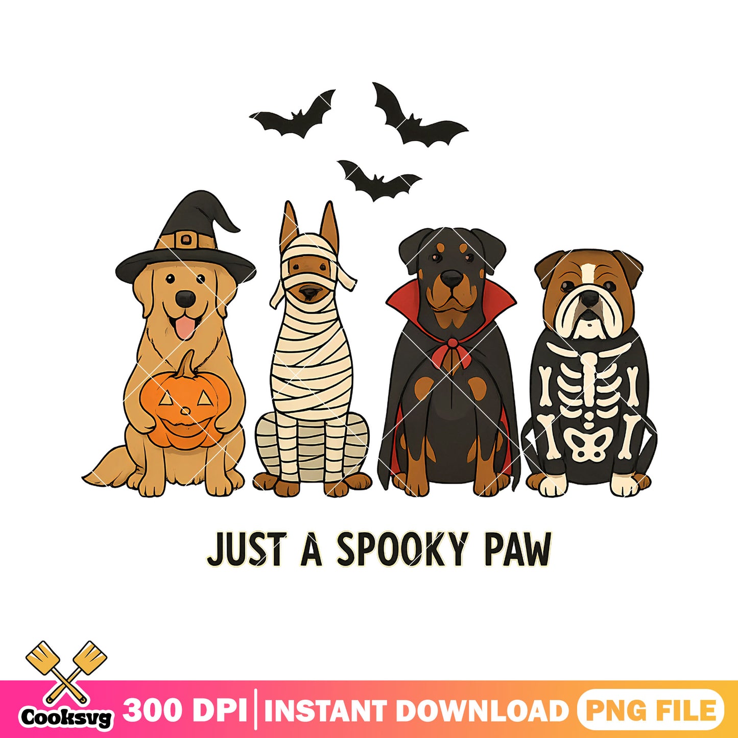 Dog halloween 4 png, mummy costume png, scary halloween night png