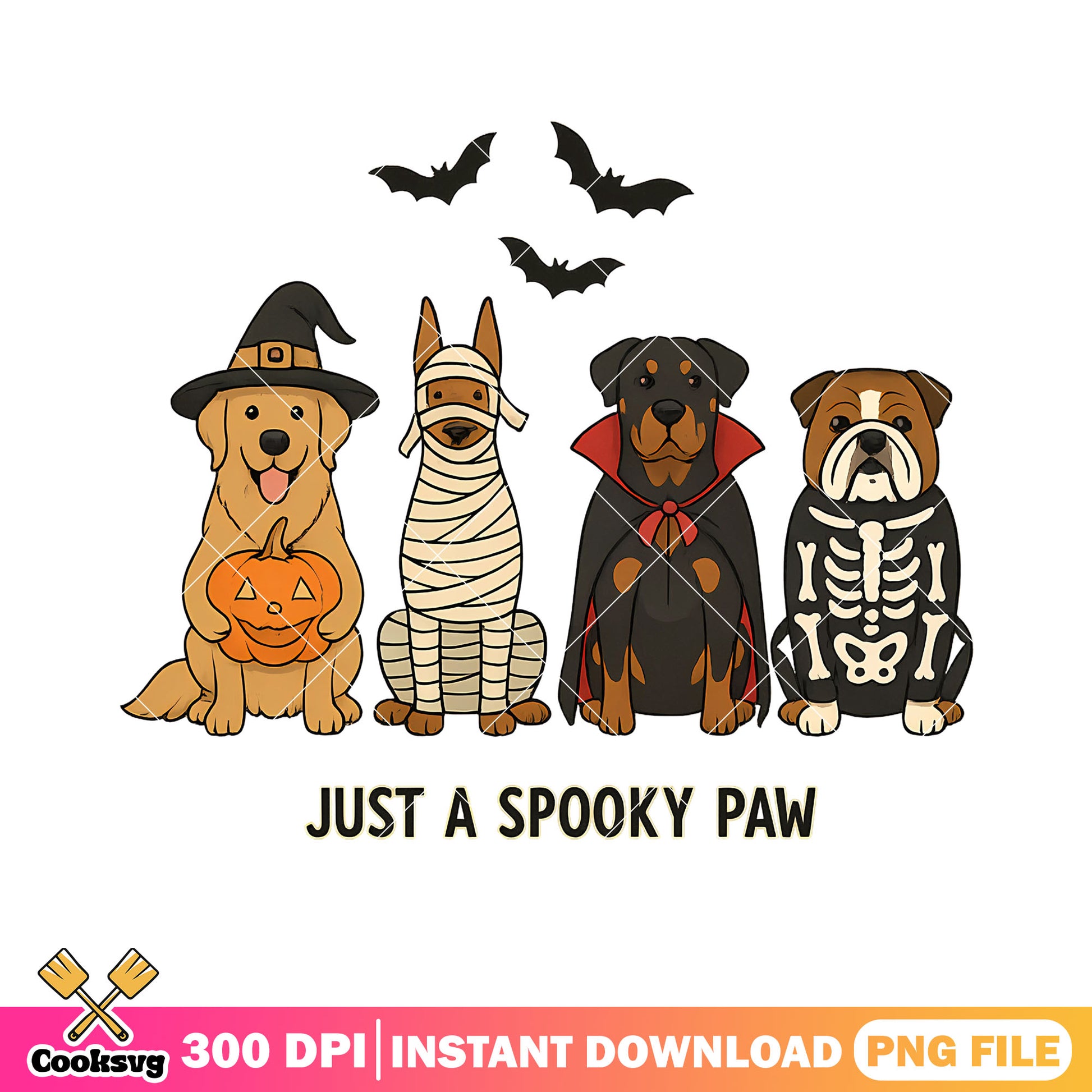 Dog halloween 4 png, mummy costume png, scary halloween night png
