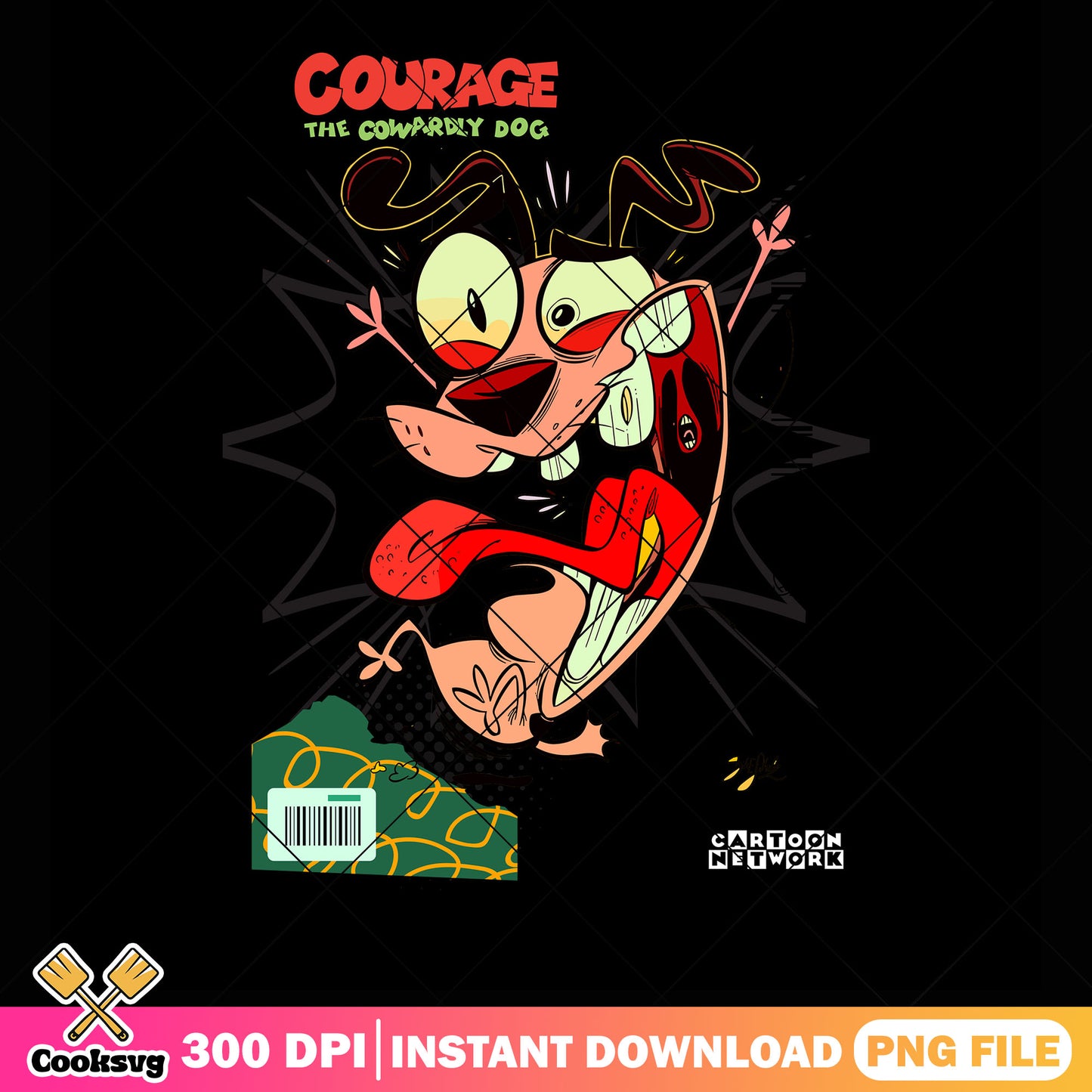 Dog screaming png, Cowardly Dog png, Eustace Bagge png