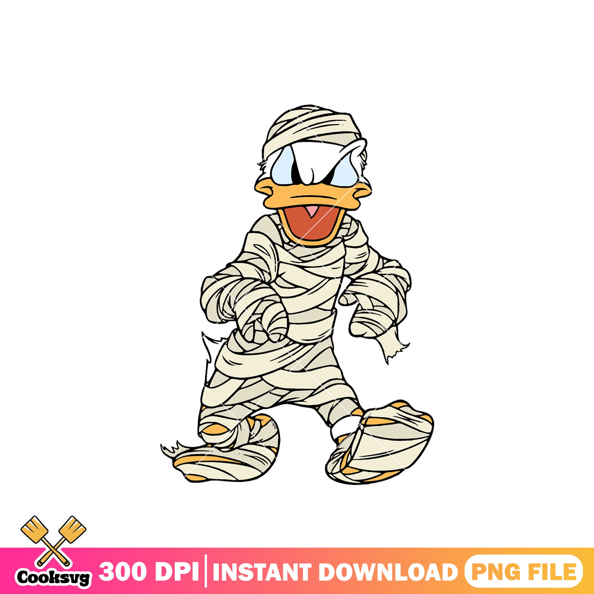Donald cosplay mummy png, halloween picture png, disney donald png