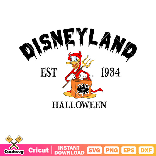 Donald disneyland halloween svg