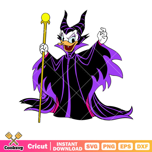 Donald duck Maleficent halloween svg