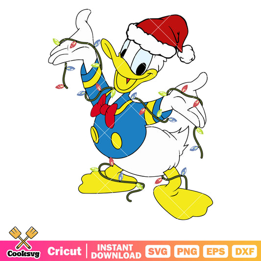 Donald duck christmas hat svg